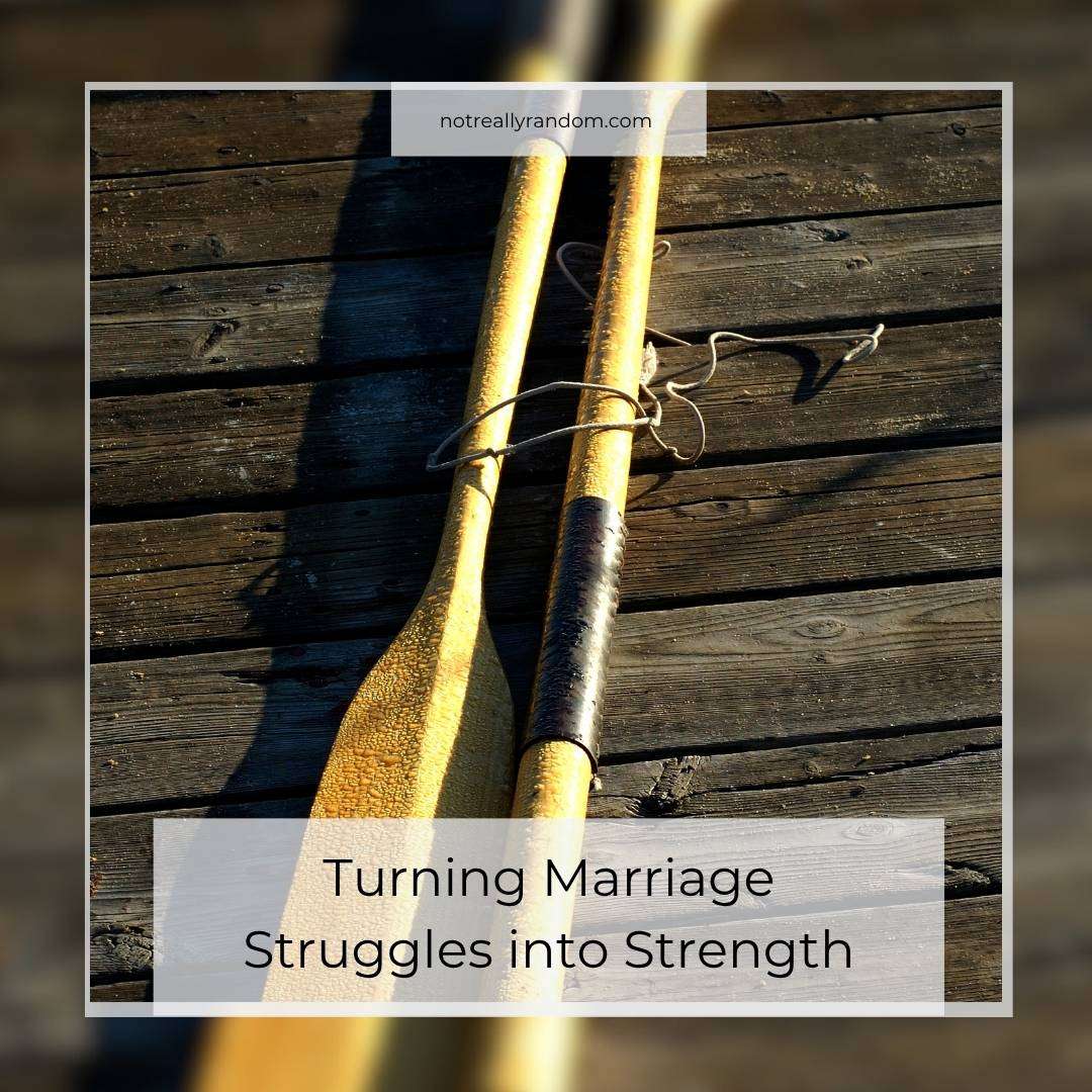 Two oars side by side, symbolizing unity and strength in marriage struggles